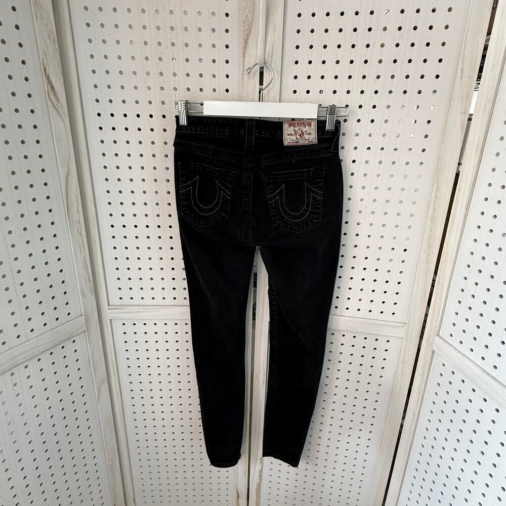 True Religion Black Mid Rise Skinny Jeans Size 27 - Picture 2 of 6